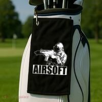 Cute Airsoft Combat Paintball And Funny Gift Golf Towel thumb 2