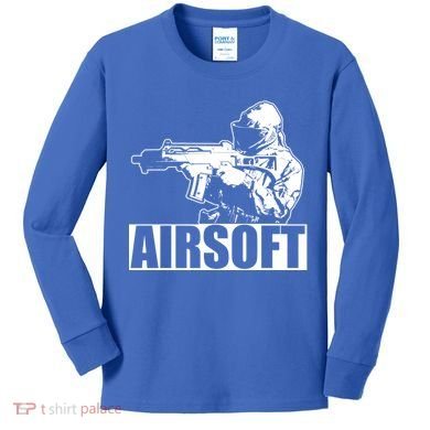 Cute Airsoft Combat Paintball And Funny Gift Kids Long Sleeve Shirt