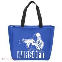 Cute Airsoft Combat Paintball And Funny Gift Tote Bag thumb 0