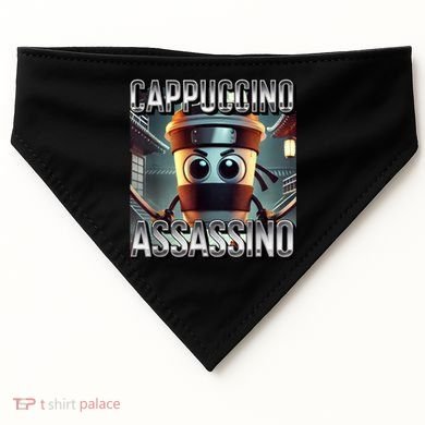 Cappuccino Assassino Coffee Lovers Italian Brainrot Meme  USA-Made Doggie Bandana
