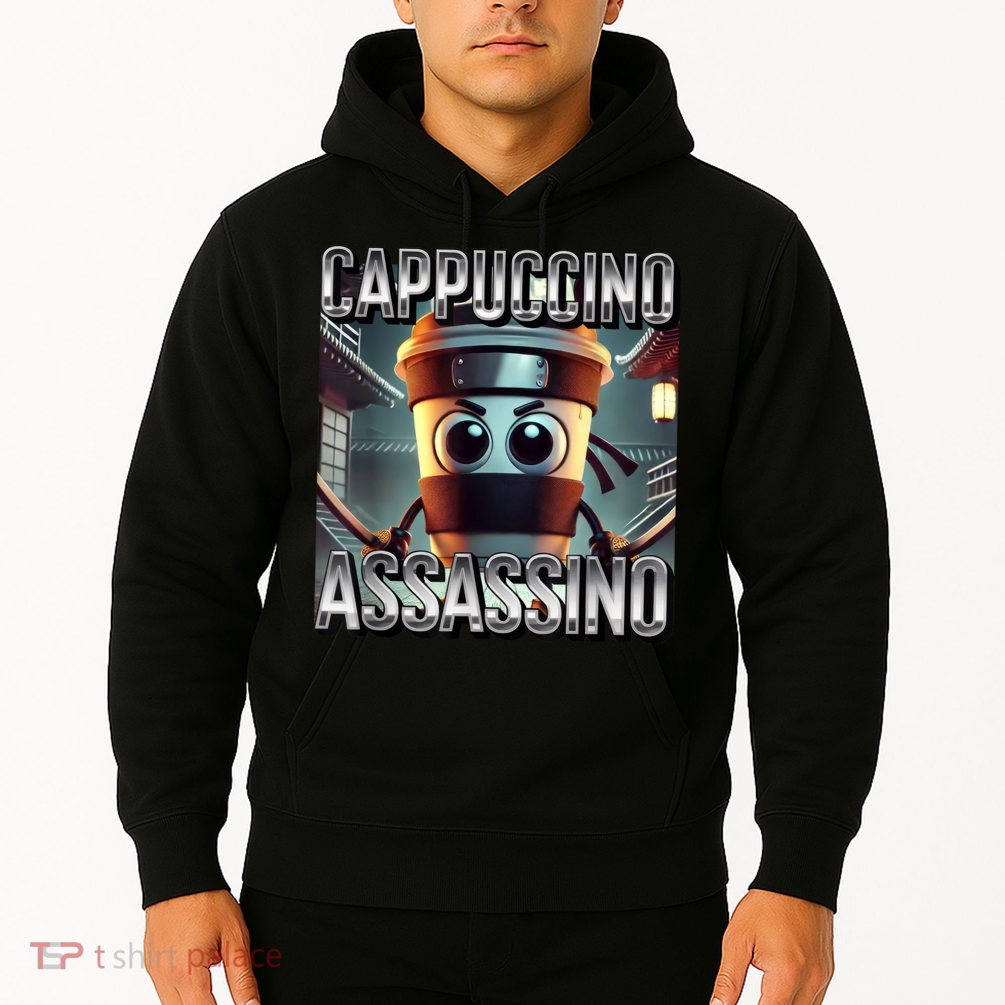 Cappuccino Assassino Coffee Lovers Italian Brainrot Meme  Hoodie