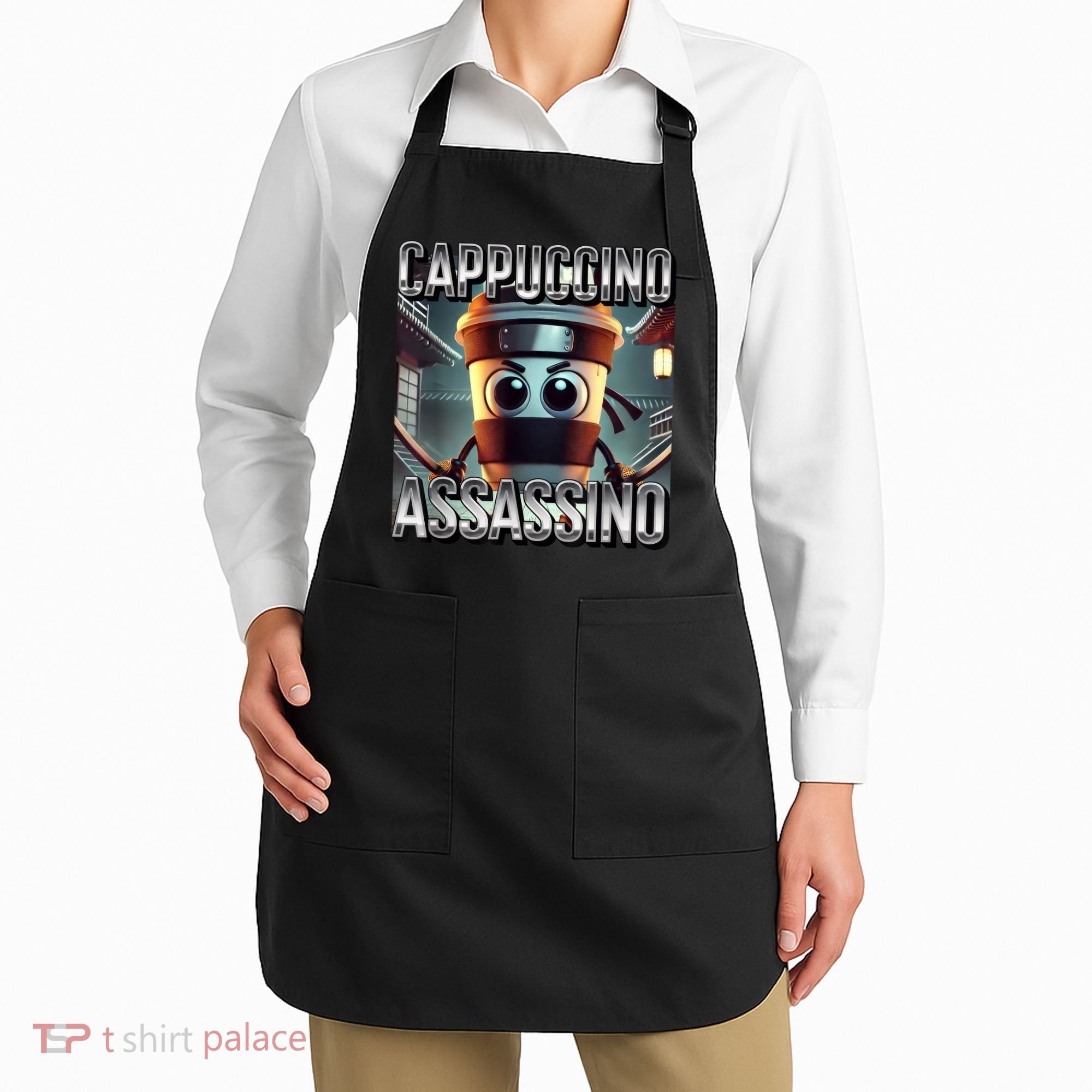 Cappuccino Assassino Coffee Lovers Italian Brainrot Meme  Apron