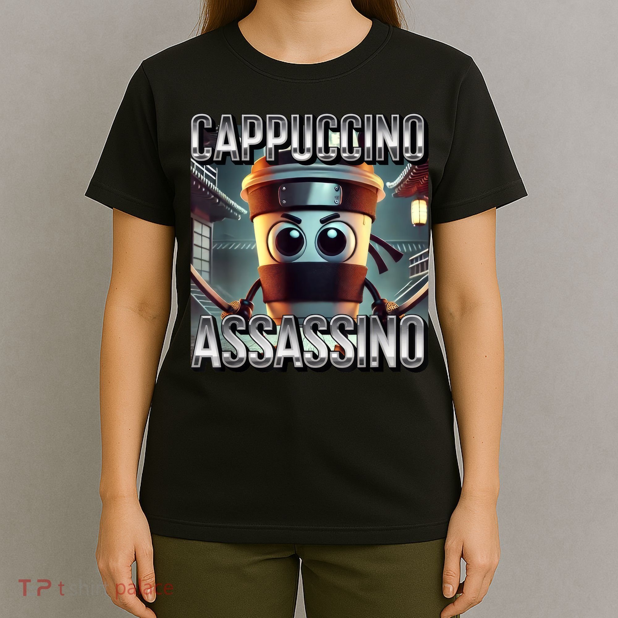 Cappuccino Assassino Coffee Lovers Italian Brainrot Meme  T-Shirt