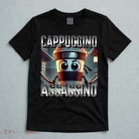 Cappuccino Assassino Coffee Lovers Italian Brainrot Meme  T-Shirt thumb 5