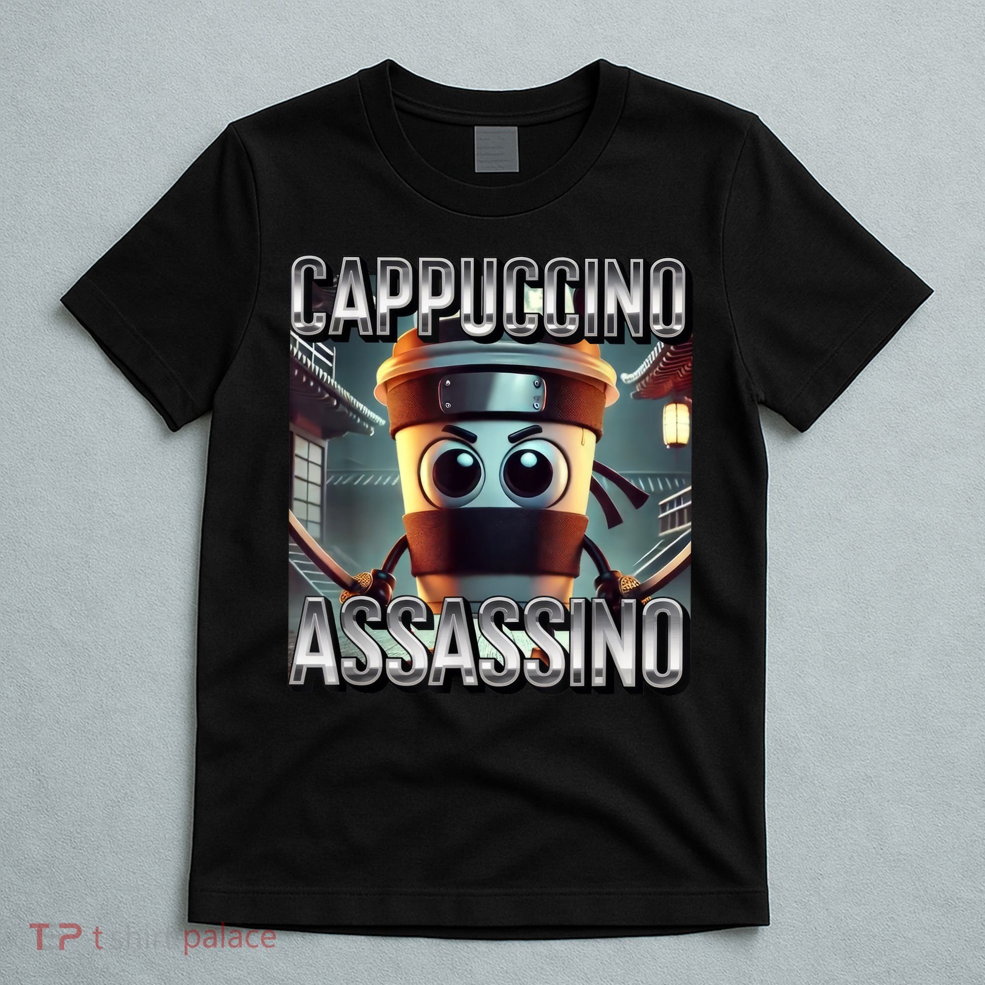 Cappuccino Assassino Coffee Lovers Italian Brainrot Meme  T-Shirt