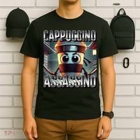 Cappuccino Assassino Coffee Lovers Italian Brainrot Meme  T-Shirt thumb 6