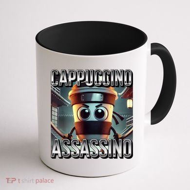 Cappuccino Assassino Coffee Lovers Italian Brainrot Meme  Coffee Mug back