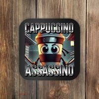 Cappuccino Assassino Coffee Lovers Italian Brainrot Meme  Coaster thumb 0