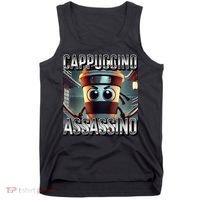 Cappuccino Assassino Coffee Lovers Italian Brainrot Meme  Tank Top thumb 0