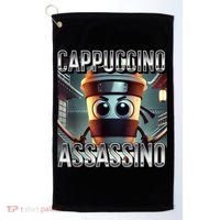 Cappuccino Assassino Coffee Lovers Italian Brainrot Meme  Golf Towel thumb 0