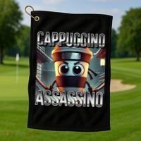 Cappuccino Assassino Coffee Lovers Italian Brainrot Meme  Golf Towel thumb 1