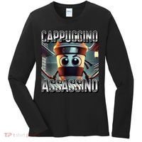 Cappuccino Assassino Coffee Lovers Italian Brainrot Meme  Women's Long Sleeve Shirt thumb 0