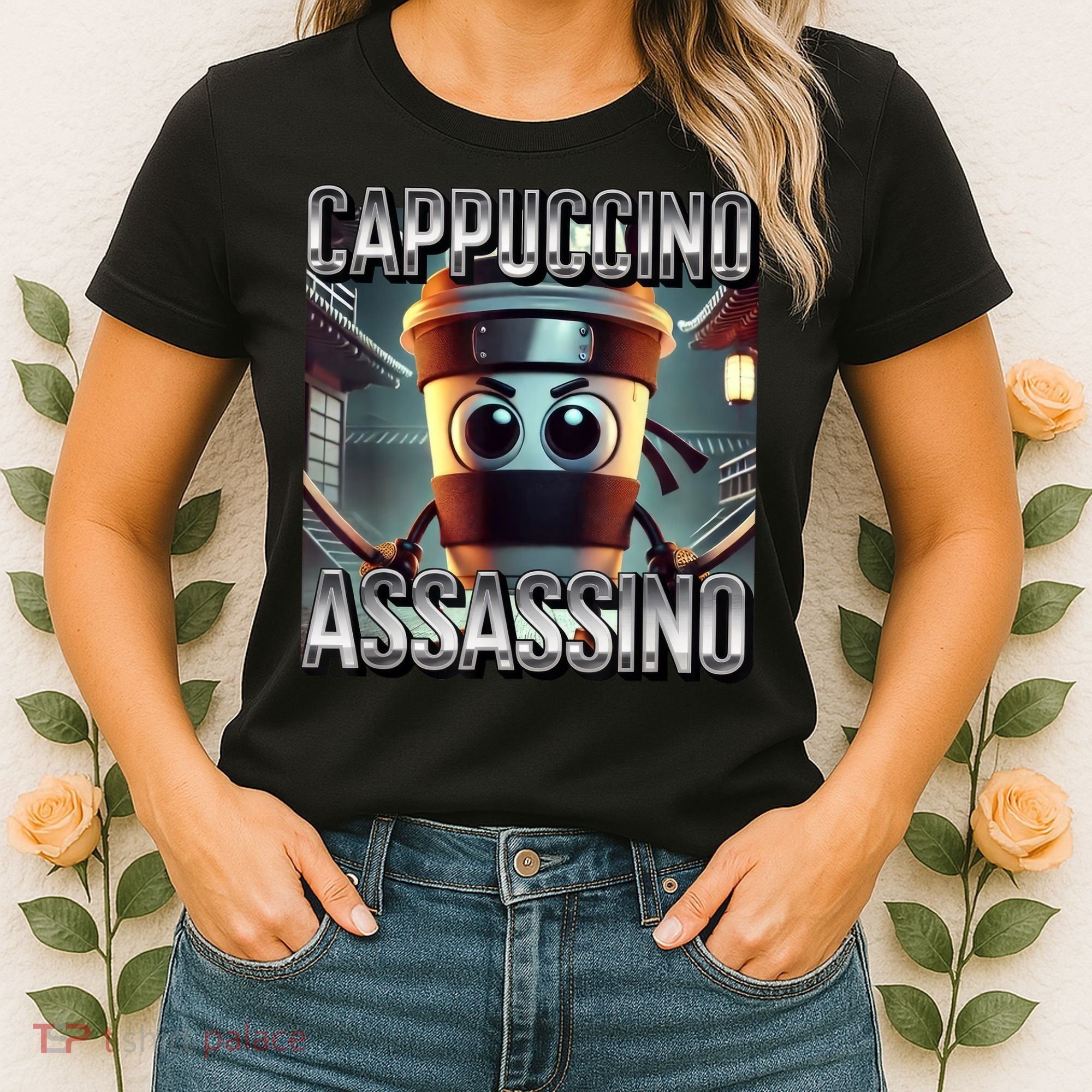 Cappuccino Assassino Coffee Lovers Italian Brainrot Meme  Women's T-Shirt