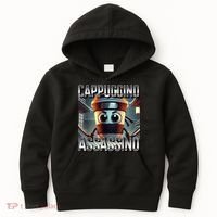 Cappuccino Assassino Coffee Lovers Italian Brainrot Meme  Kids Hoodie thumb 0