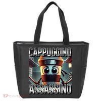 Cappuccino Assassino Coffee Lovers Italian Brainrot Meme  Tote Bag thumb 0