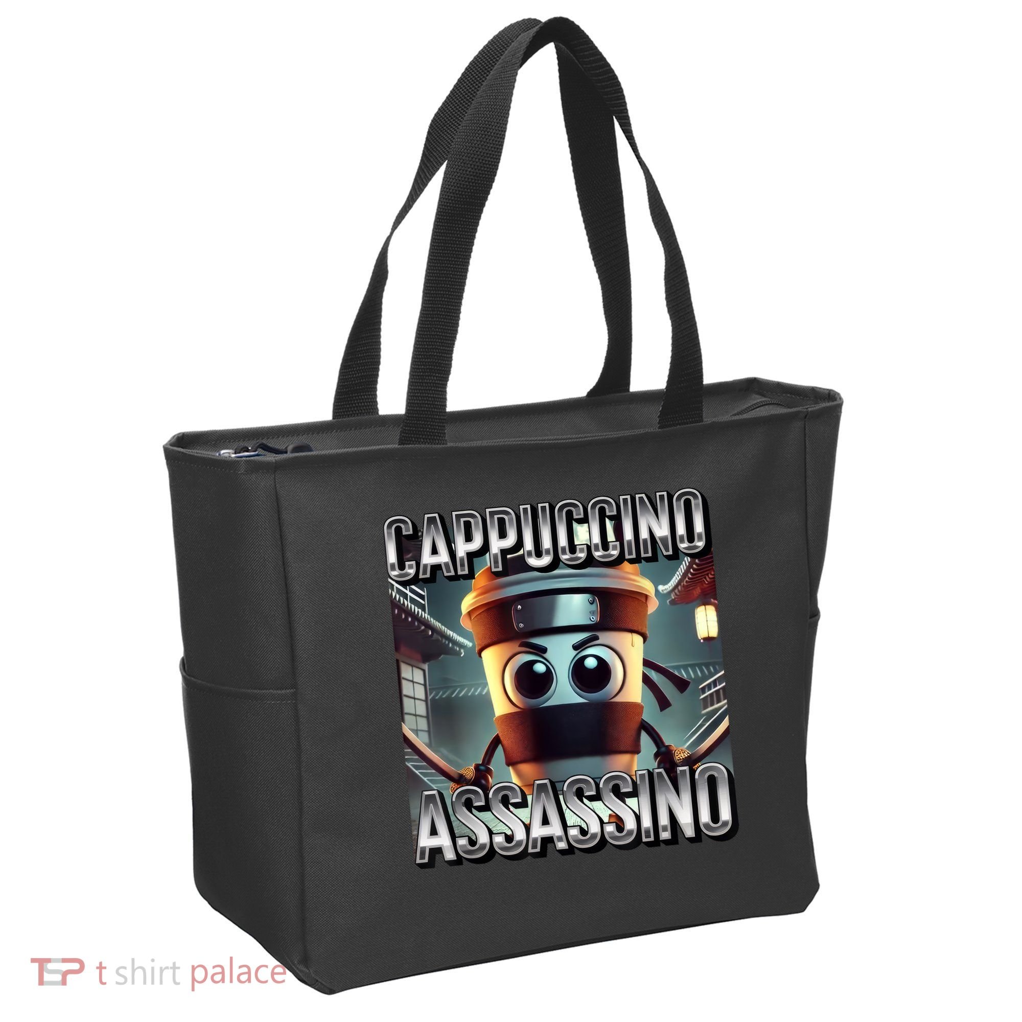 Cappuccino Assassino Coffee Lovers Italian Brainrot Meme  Tote Bag