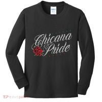 Chicano And Chicana For Chicana Pride Kids Long Sleeve Shirt thumb 0