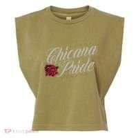 Chicano And Chicana For Chicana Pride Garment-Dyed Women's Muscle Tee thumb 0