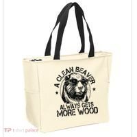 Cute American Clean Beaver Always Gets More Wood Beaver Love Tote Bag thumb 2