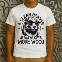 Cute American Clean Beaver Always Gets More Wood Beaver Love T-Shirt thumb 3