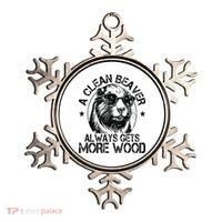 Cute American Clean Beaver Always Gets More Wood Beaver Love Ornament thumb 0
