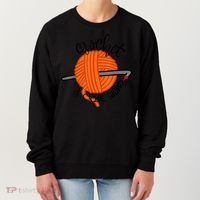 Crochet And Crimes Shows Funny True Crime Crocheting Lover Women's Sweatshirt thumb 0