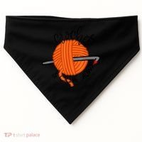Crochet And Crimes Shows Funny True Crime Crocheting Lover USA-Made Doggie Bandana thumb 0