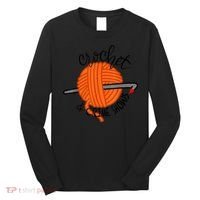 Crochet And Crimes Shows Funny True Crime Crocheting Lover Long Sleeve Shirt thumb 0