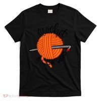 Crochet And Crimes Shows Funny True Crime Crocheting Lover T-Shirt thumb 0