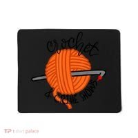 Crochet And Crimes Shows Funny True Crime Crocheting Lover Mousepad thumb 0
