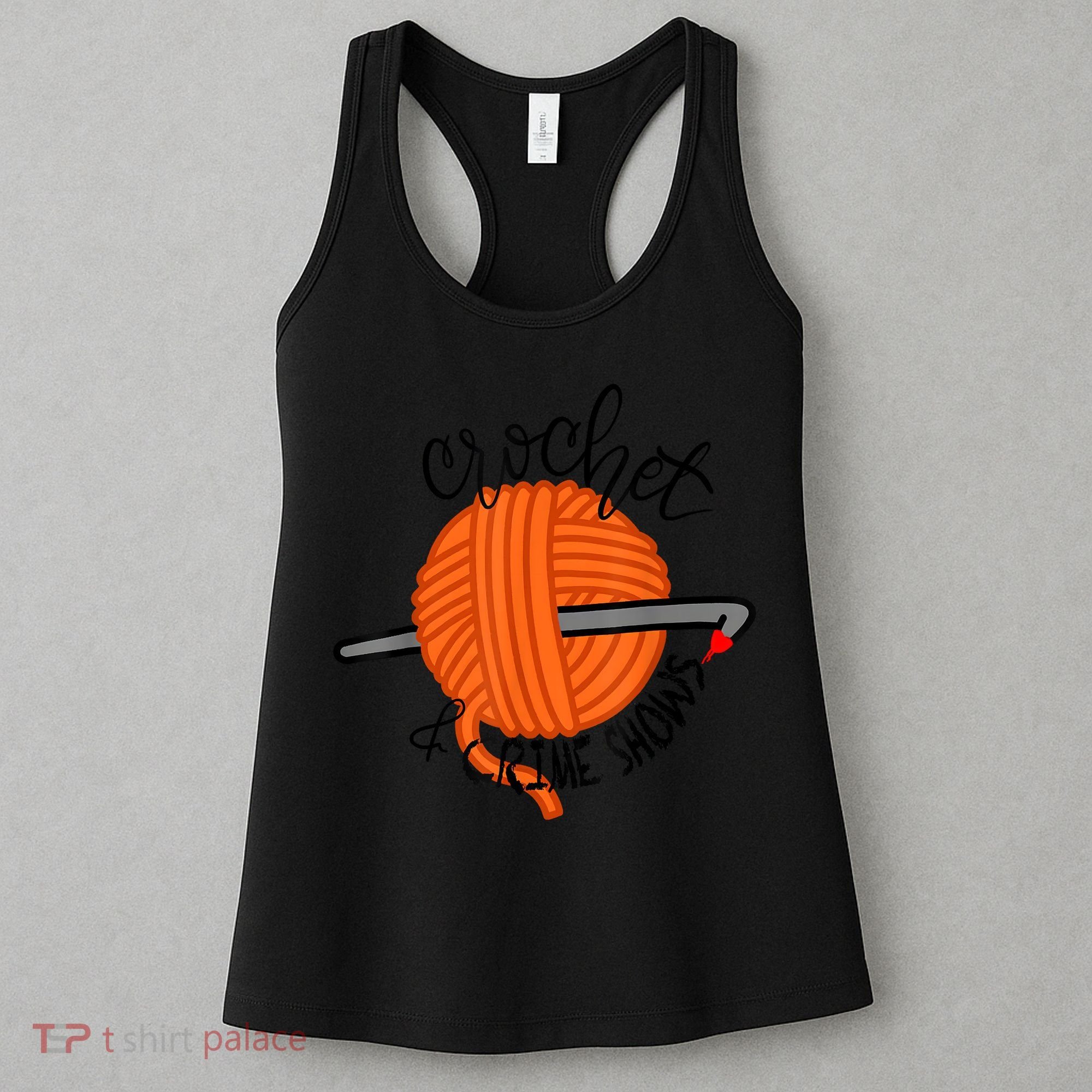Crochet And Crimes Shows Funny True Crime Crocheting Lover Women's Tank Top