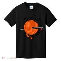 Crochet And Crimes Shows Funny True Crime Crocheting Lover Kids T-Shirt thumb 0