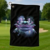 Cosmic Axolotl Golf Towel thumb 1