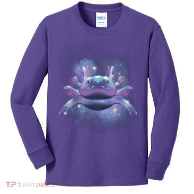 Cosmic Axolotl Kids Long Sleeve Shirt