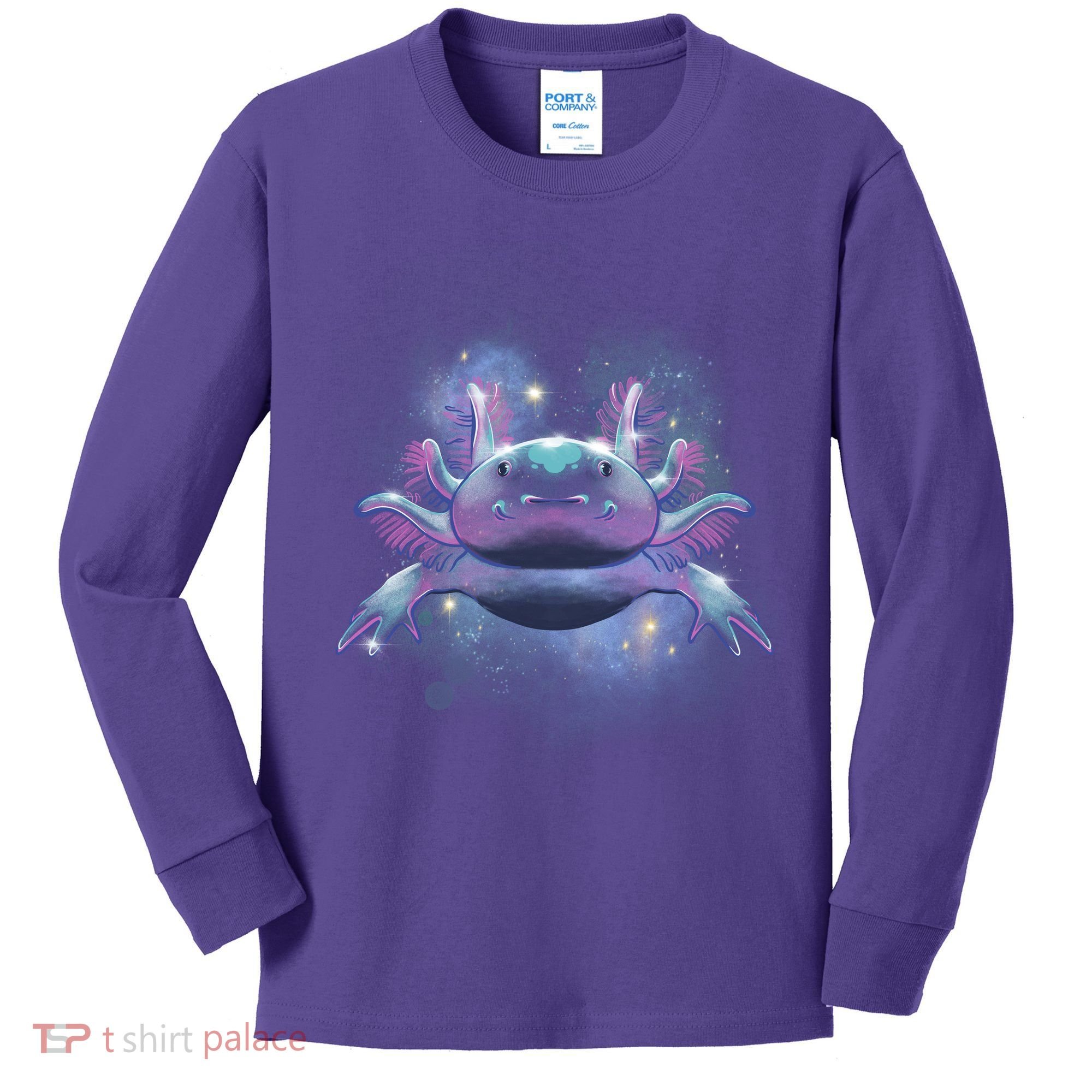 Cosmic Axolotl Kids Long Sleeve Shirt