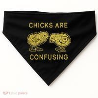 CHICKS ARE CONFUSING USA-Made Doggie Bandana thumb 0