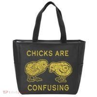 CHICKS ARE CONFUSING Tote Bag thumb 0