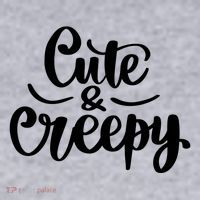 Cute And Creepy Halloween Funny Women's Racerback Cropped Tank thumb 2