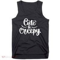 Cute And Creepy Halloween Funny Tank Top thumb 0