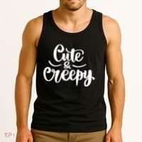 Cute And Creepy Halloween Funny Tank Top thumb 3