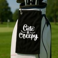 Cute And Creepy Halloween Funny Golf Towel thumb 2