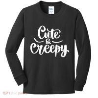Cute And Creepy Halloween Funny Kids Long Sleeve Shirt thumb 0