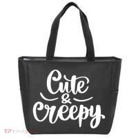 Cute And Creepy Halloween Funny Tote Bag thumb 0