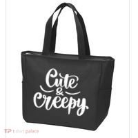 Cute And Creepy Halloween Funny Tote Bag thumb 3