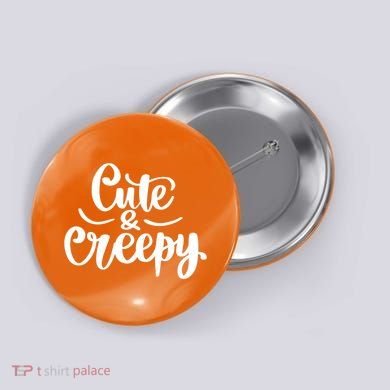 Cute And Creepy Halloween Funny Button