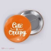 Cute And Creepy Halloween Funny Button thumb 0