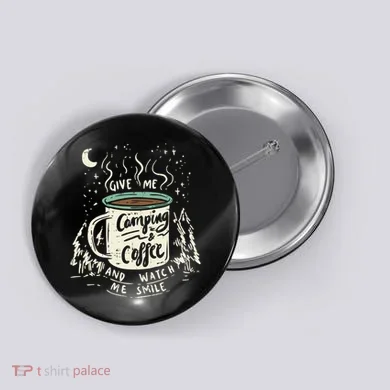 Camping And Coffee Button