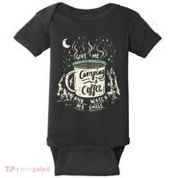 Camping And Coffee Baby Bodysuit thumb 0
