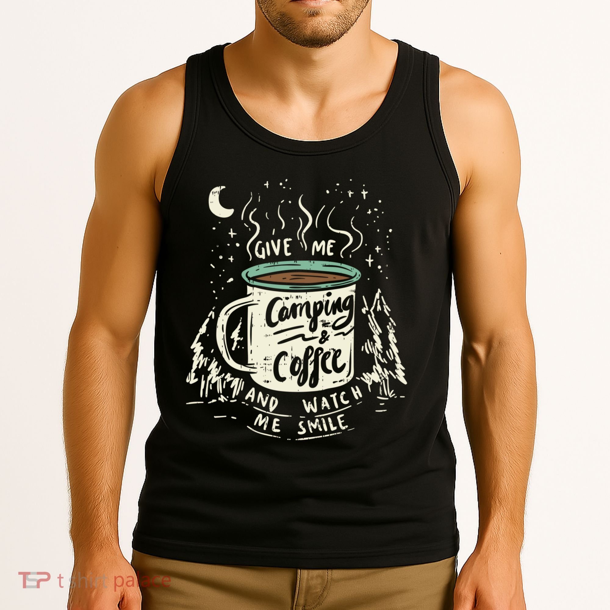 Camping And Coffee Tank Top