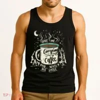 Camping And Coffee Tank Top thumb 3